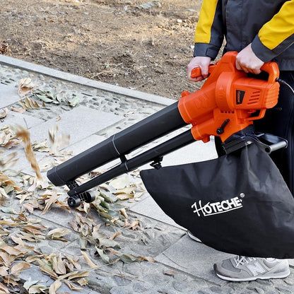 Hoteche 3-in-1 Electric Leaf Vac & Leaf Blower 1800 Watts High-Speed 3-In-1 Cord