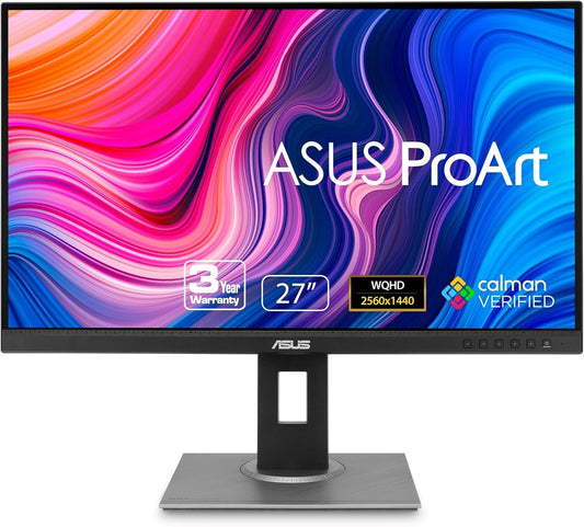 ASUS ProArt Display 27" 1440P Monitor (PA278QV) - QHD (2560 x 1440), 100% sRGB/R