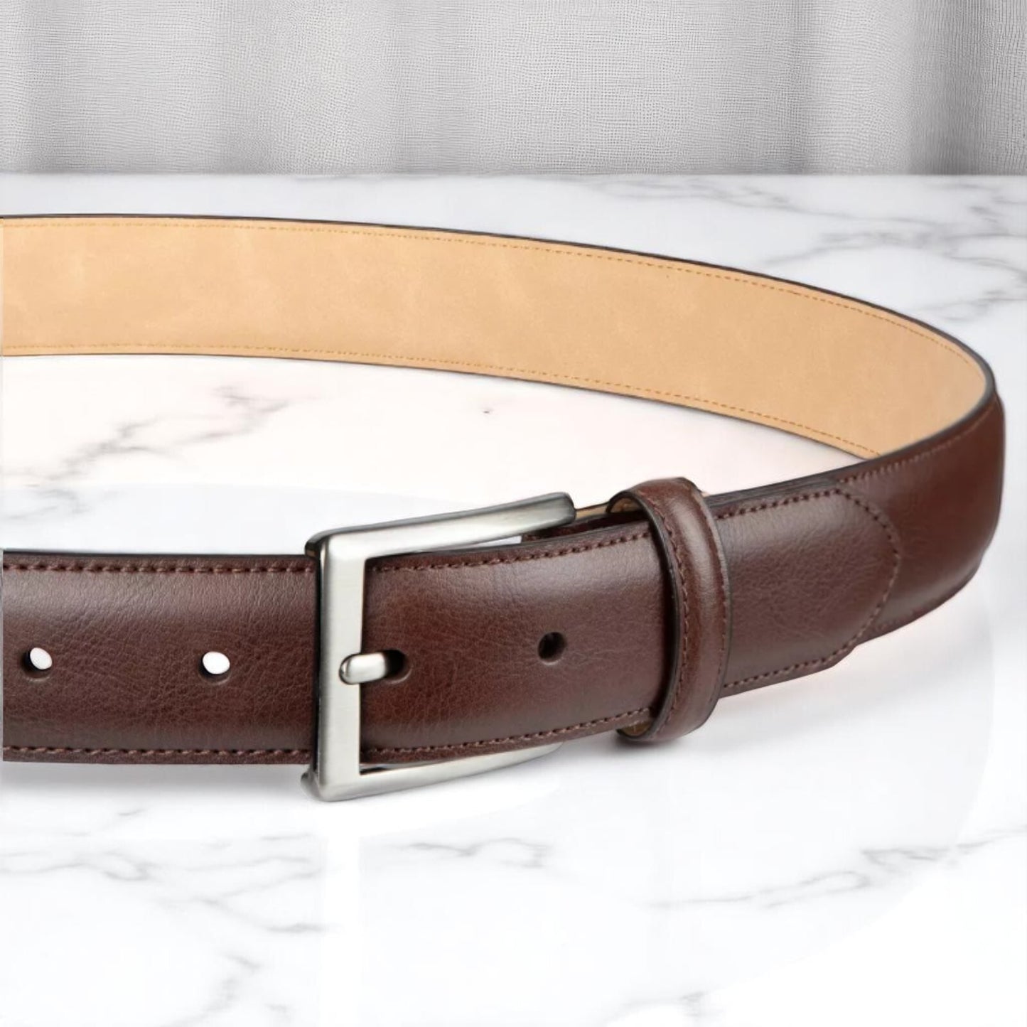 Haggar H26 Men's Leather Belt Black or Brown Size M and L NEW