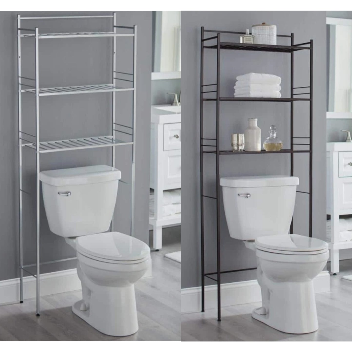 Glacier Bay Slat Style Spacesaver Nickel or Bronze - 24W x 9.5D x 64.5H 3465NNHD