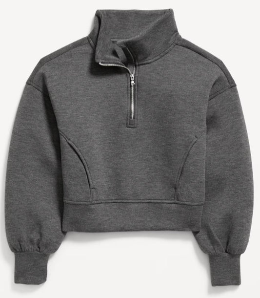 Old Navy Half-Zip Bounce Fleece Pullover Sweatshirt for Girls 804094