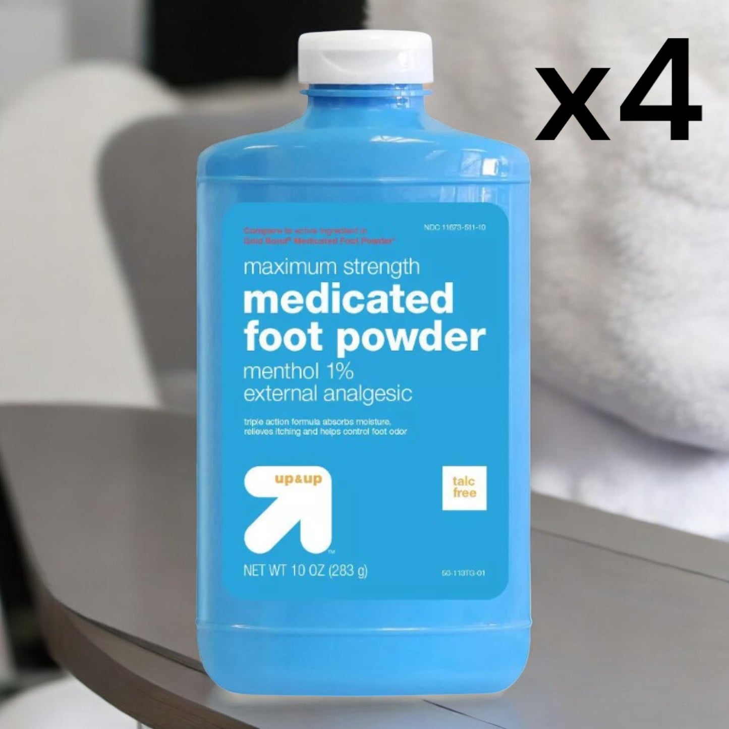 Gold Bond Maximum Strength Medicated Foot Powder W/ TALC 10oz Sealed - LOT OF 4