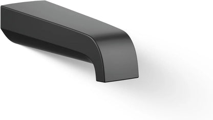 Kohler 30105-BL Pitch Wall-Mount Non-Diverter Bath Spout, Matte Black