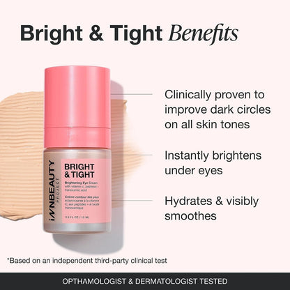 Innbeauty Project Bright & Tight Eye Cream with Vitamin C & Peptides 0.5 oz-15ml