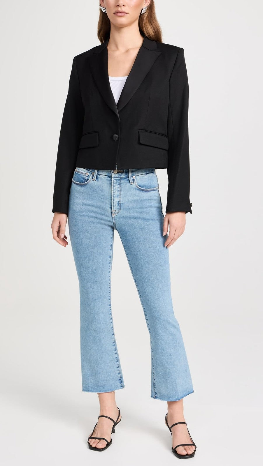 Blue670 Good Legs Crop Mini Boot Jeans