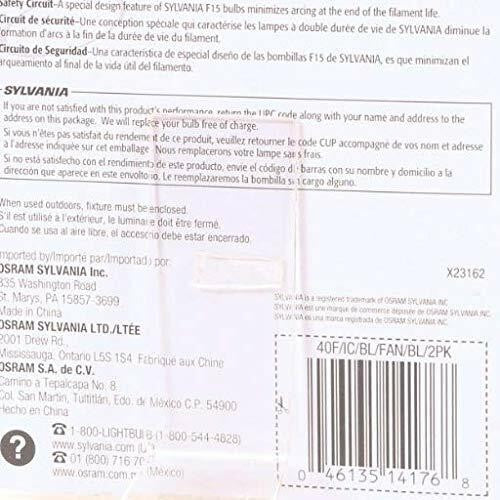 SYLVANIA 40-Watt Dimmable F Decorative Incandescent Light Bulbs F15 (2-Pack)