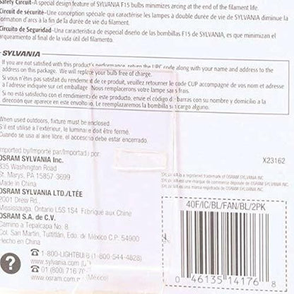 SYLVANIA 40-Watt Dimmable F Decorative Incandescent Light Bulbs F15 (2-Pack)