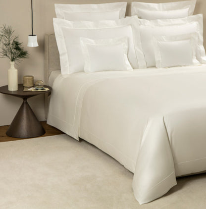 Frette Grace King Sheet Set 100% Cotton Milk Solid Color Bedroom
