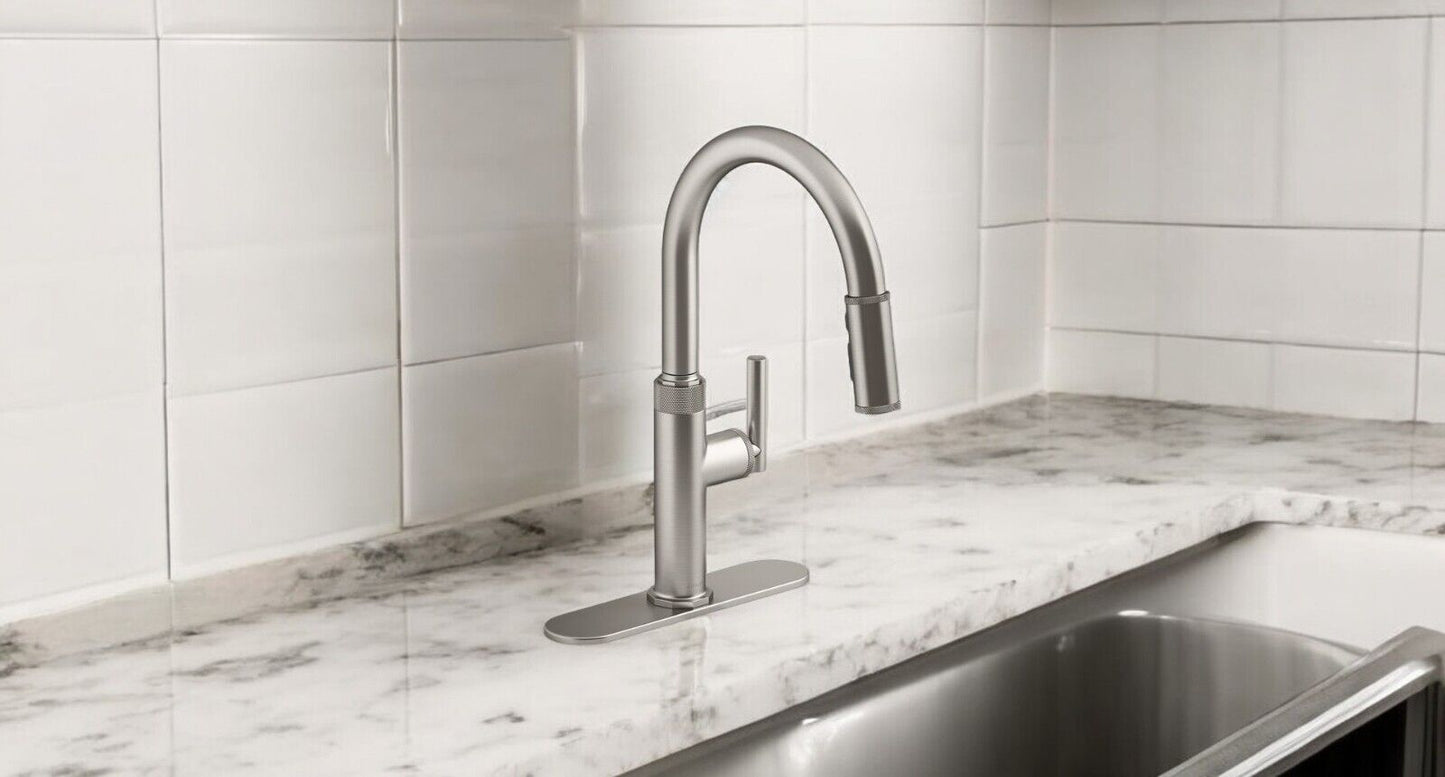 Kohler Lathe R31627-VS Pull-Down Kitchen Faucet