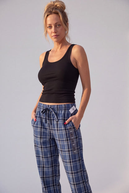 Gap Poplin Pajama Pants - Soft Cotton - 2 pockets - elastic waist - 2 Button Fly