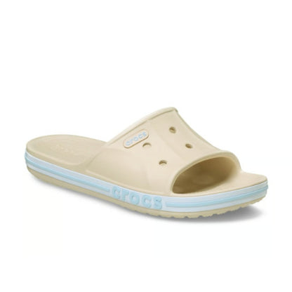 Crocs Bayaband Slides US Men's 12, Tan & Blue NWT #205392