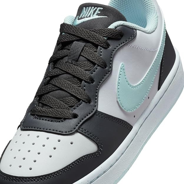 Nike Court Borough Low Recraft Big Kids' Shoes Anthracite/White/ Blue Size 3.5y