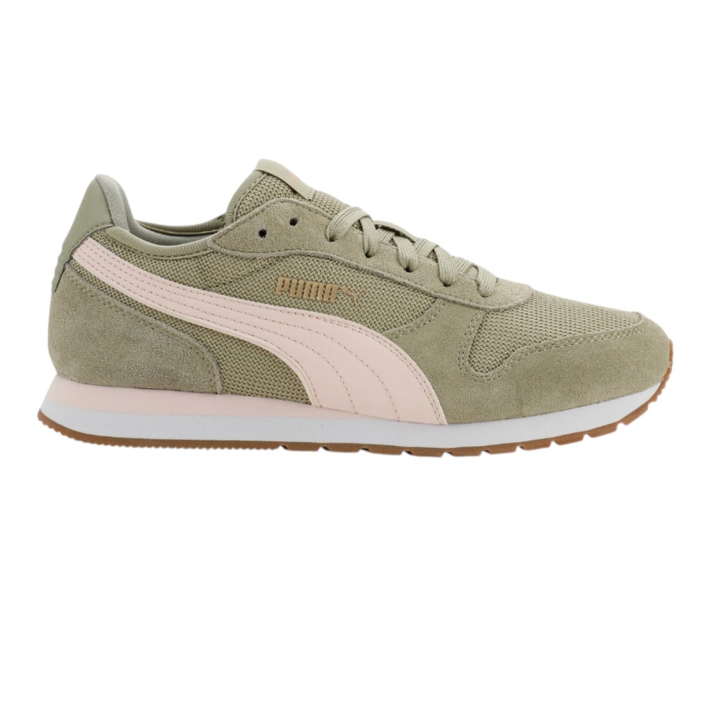 Puma Women's Jogger Sneaker Running Walking Athletic Shoes Lace Up Cream / Green