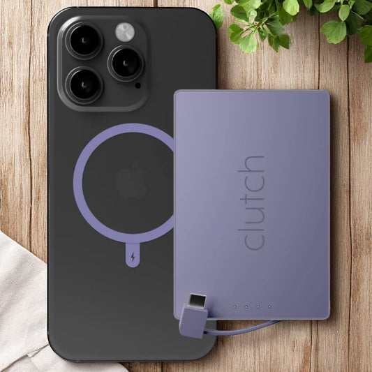 Clutch® Pro Lavender USB-C Android & Apple MagSafe Portable Charger / Power Bank