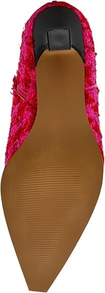 NIB Women's Betsey Johnson Louisa Pointed Toe Bootie in Fuschia Multi