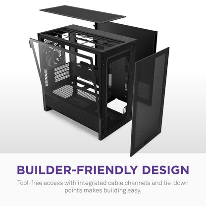 NZXT H510 Elite - CA-H510E-B1 - Premium Mid-Tower ATX Case PC Gaming Case - Dua