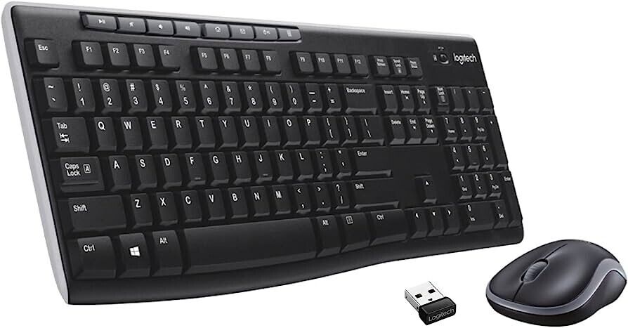 Logitech (MK270) Wireless Keyboard & Mouse Combo - Black