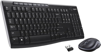 Logitech (MK270) Wireless Keyboard & Mouse Combo - Black