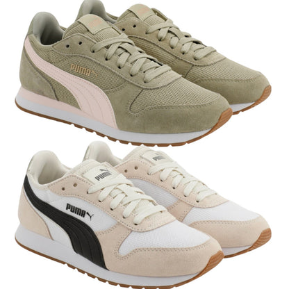 Puma Women's Jogger Sneaker Running Walking Athletic Shoes Lace Up Cream / Green
