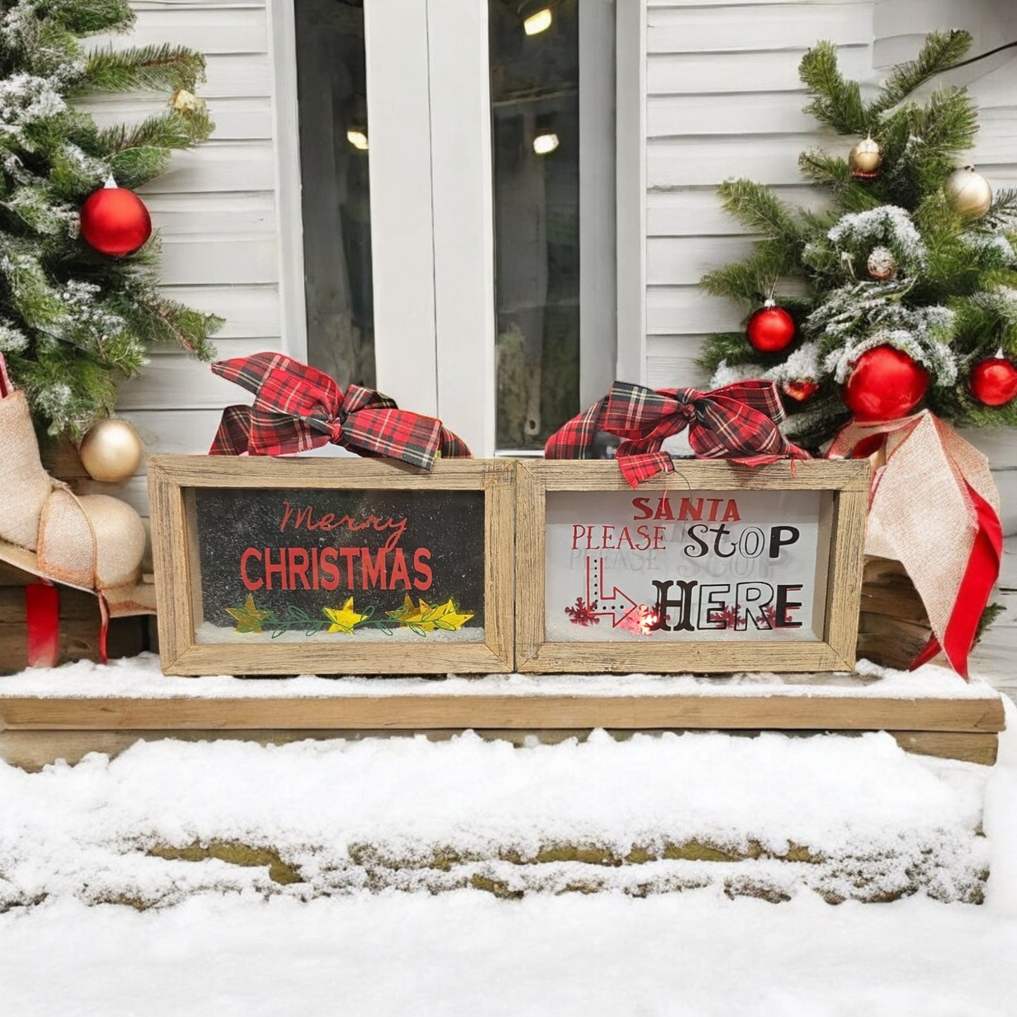 5x7" Glitter Christmas Frames, Various