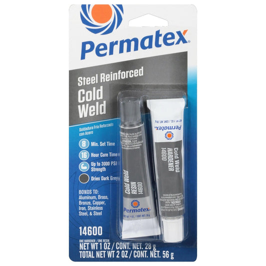 Permatex 14600-12PK Cold Weld Bonding Compound, Two 1 oz. Tubes