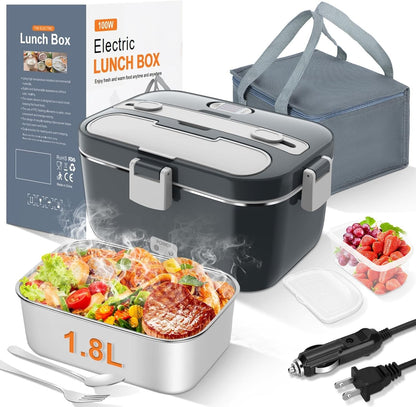 Electric Heated Lunch Box 100W - 3-IN-1 1.8L Fast Self Heating BlueGreen
