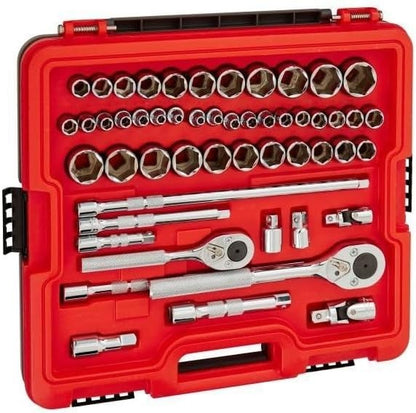 Proto Socket Set 3/8 & 1/2 Dr Sae/mm Skt Set 6Pt 52Pc