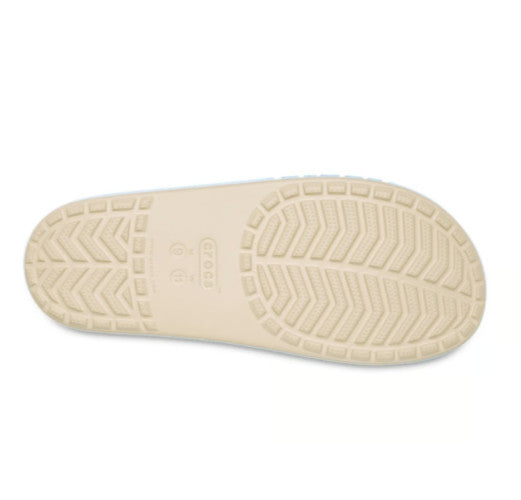 Crocs Bayaband Slides US Men's 12, Tan & Blue NWT #205392