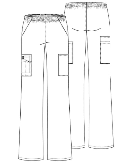 Dickies EDS Signature Scrubs for Women, Elastic Waist Pull-On Cargo Pants for W