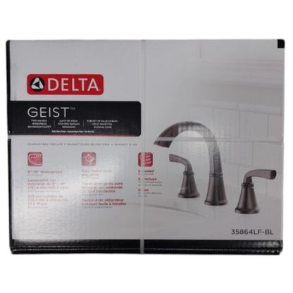 Delta 35864LF-BL Geist  Widespread Bathroom Faucet - Matte Black