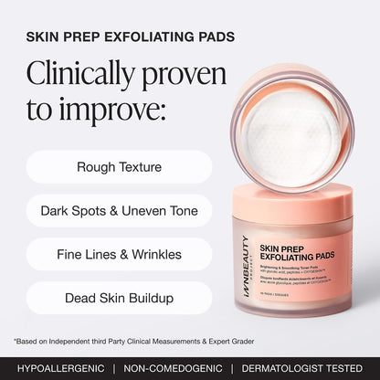 INNBEAUTY Project Skin Prep Brightening Exfoliating Pads, 45 Count