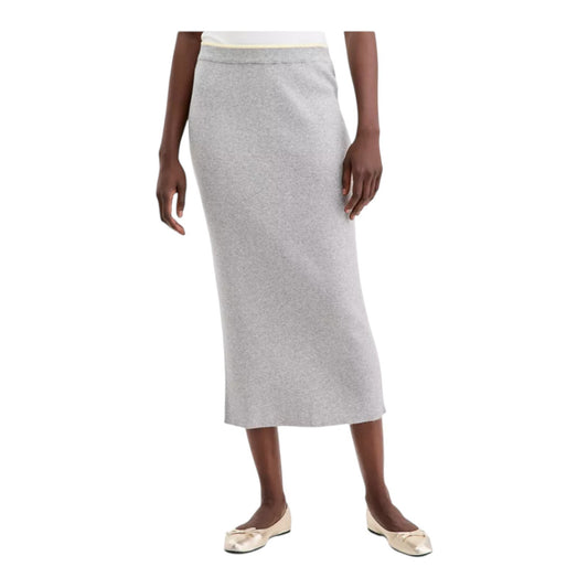 On 34th Women's  Gray Midi Bodycon Pencil Skirt Ribbed Sweater Knit
