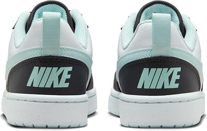 Nike Court Borough Low Recraft Big Kids' Shoes Anthracite/White/ Blue Size 3.5y