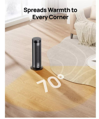 DREO - 20'' Portable Ceramic Space Heater for Home, 70° Oscillation, 12H Time...