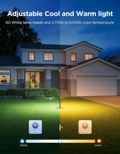 Govee Outdoor Lamp Post Lights, 2000LM High White Brightness with 6 Zones RGBIC