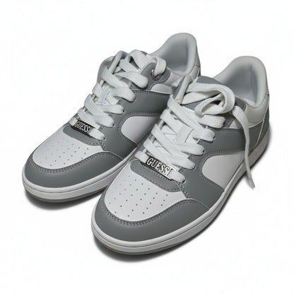 GUESS Lace-Up Sneakers Womens Gray/White Logo Athletic Casual