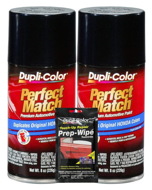 Dupli-Color Nighthawk Black Pearl Exact-Match Automotive Paint - 8 oz, Bundles