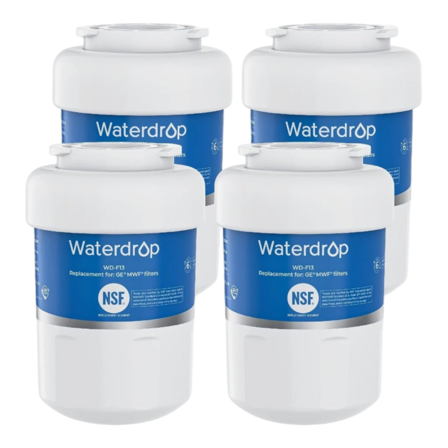Waterdrop WD-F13 Water Filter, Replacement for GE® MWF®, SmartWater® MWFP