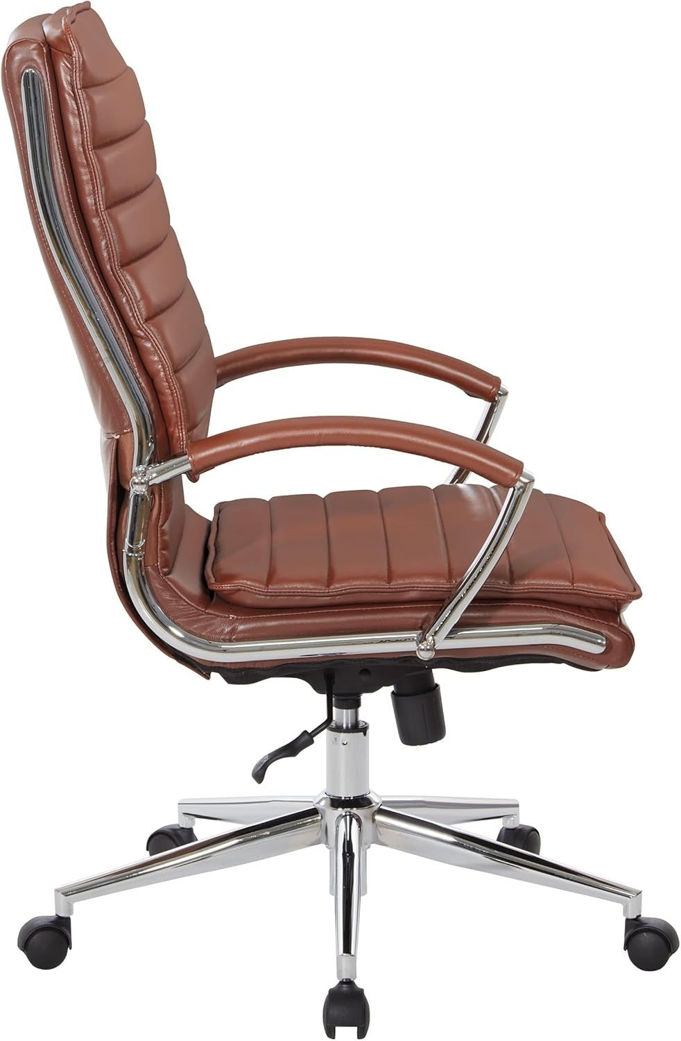 Office Star SPX Professional Ergonomic Ribbed Faux Leather Office Chair High Bac