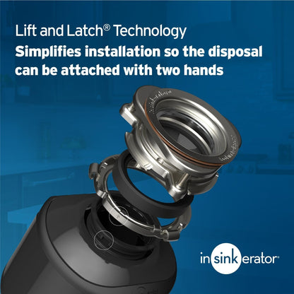 In-Sink-Erator Badger 1 With Cord Garbage Disposal, Badger, 11 3/8 In H