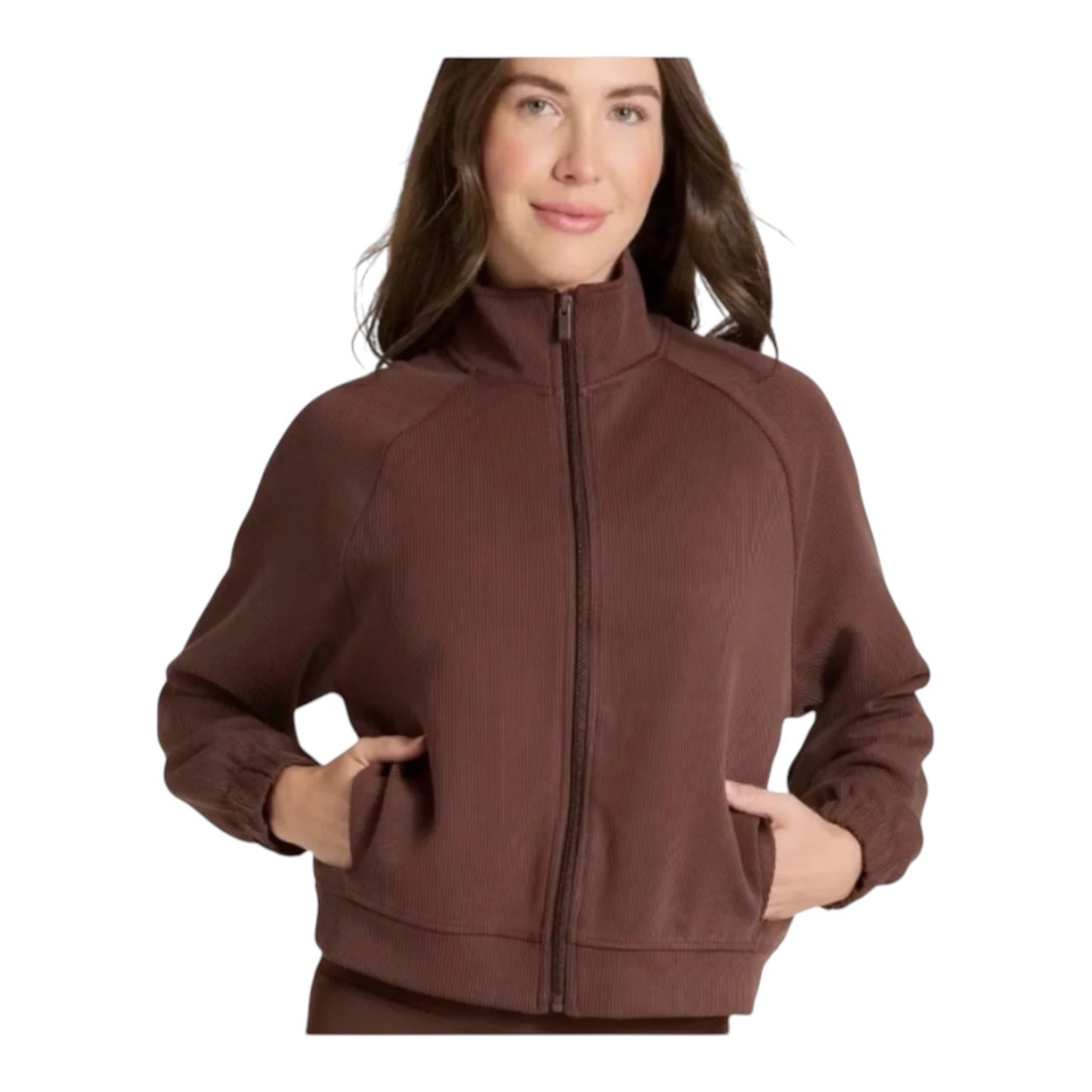 Women Airy Sleek Ribbed Full Zip Jacket - All In Motion