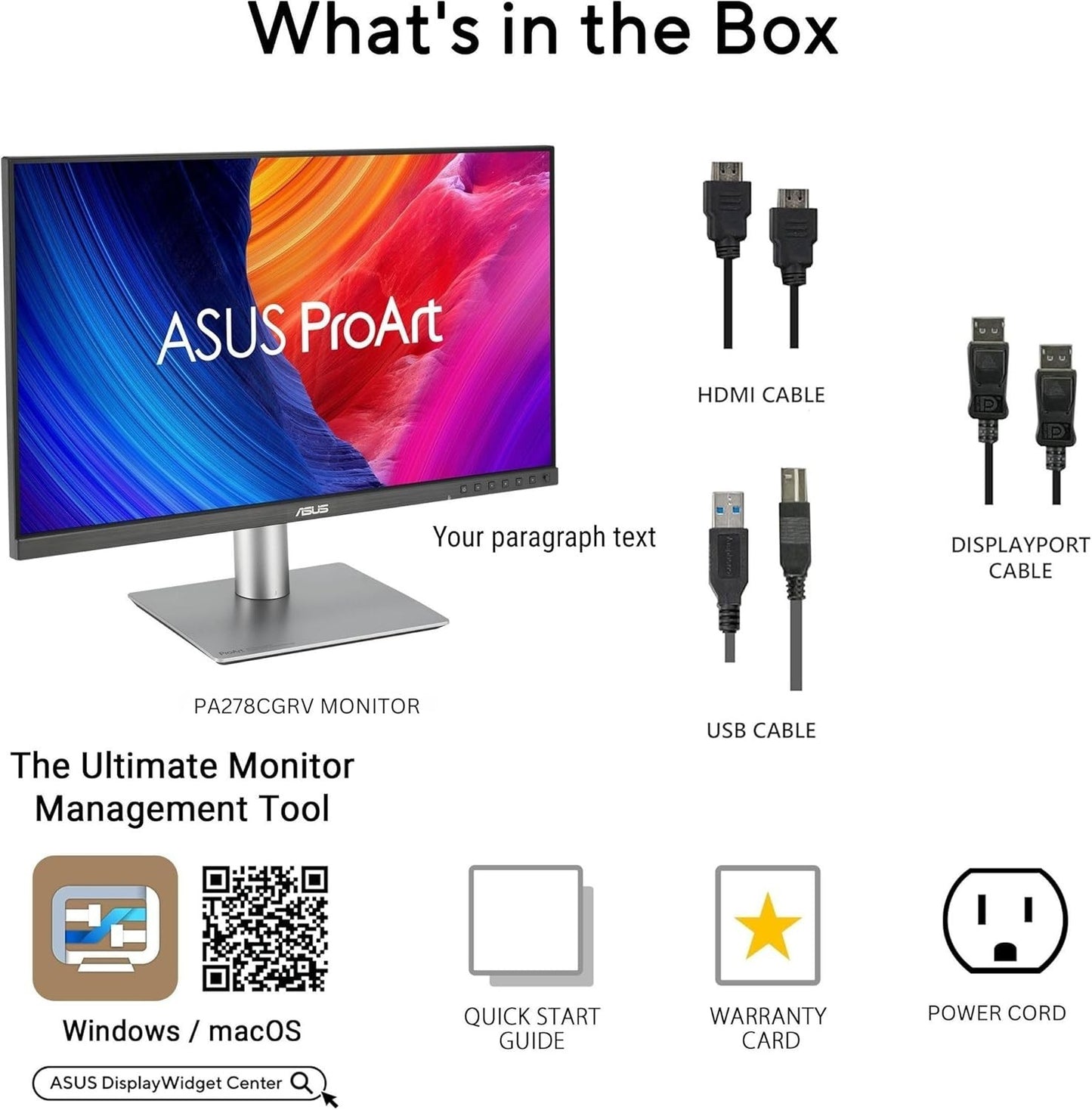 Asus ProArt PA278CGRV 27" Class WQHD LED Monitor - 16:9
