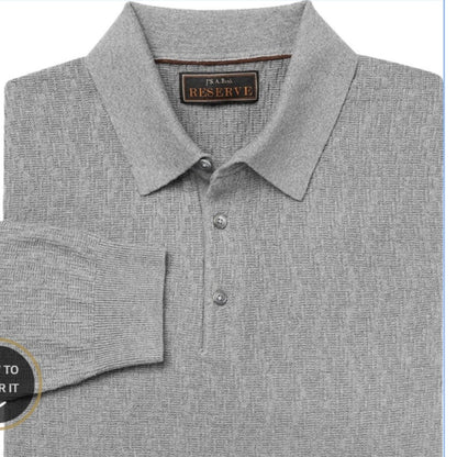 Reserve Collection Long Sleeve Polo Sweater