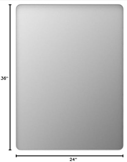 LOAAO 24"X36" White Metal Framed Bathroom Mirror for Wall (W6090)