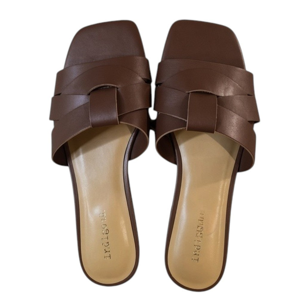Indigo Rd Woman’s Flyta Flat Sandals New Faux Leather Brown