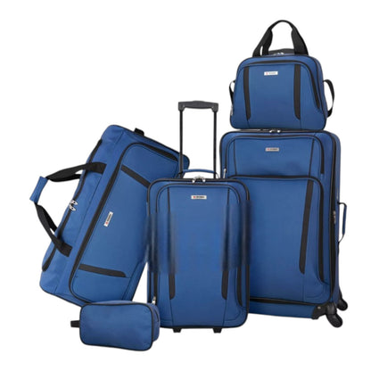 Tag Blue Freehold 5-Piece Softside Spinner Luggage Set B1130
