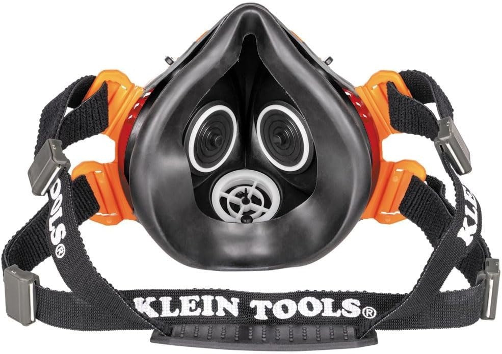 Klein Tools 60552 P100 Half-Mask Respirator with Replaceable Filters Dust, M/L