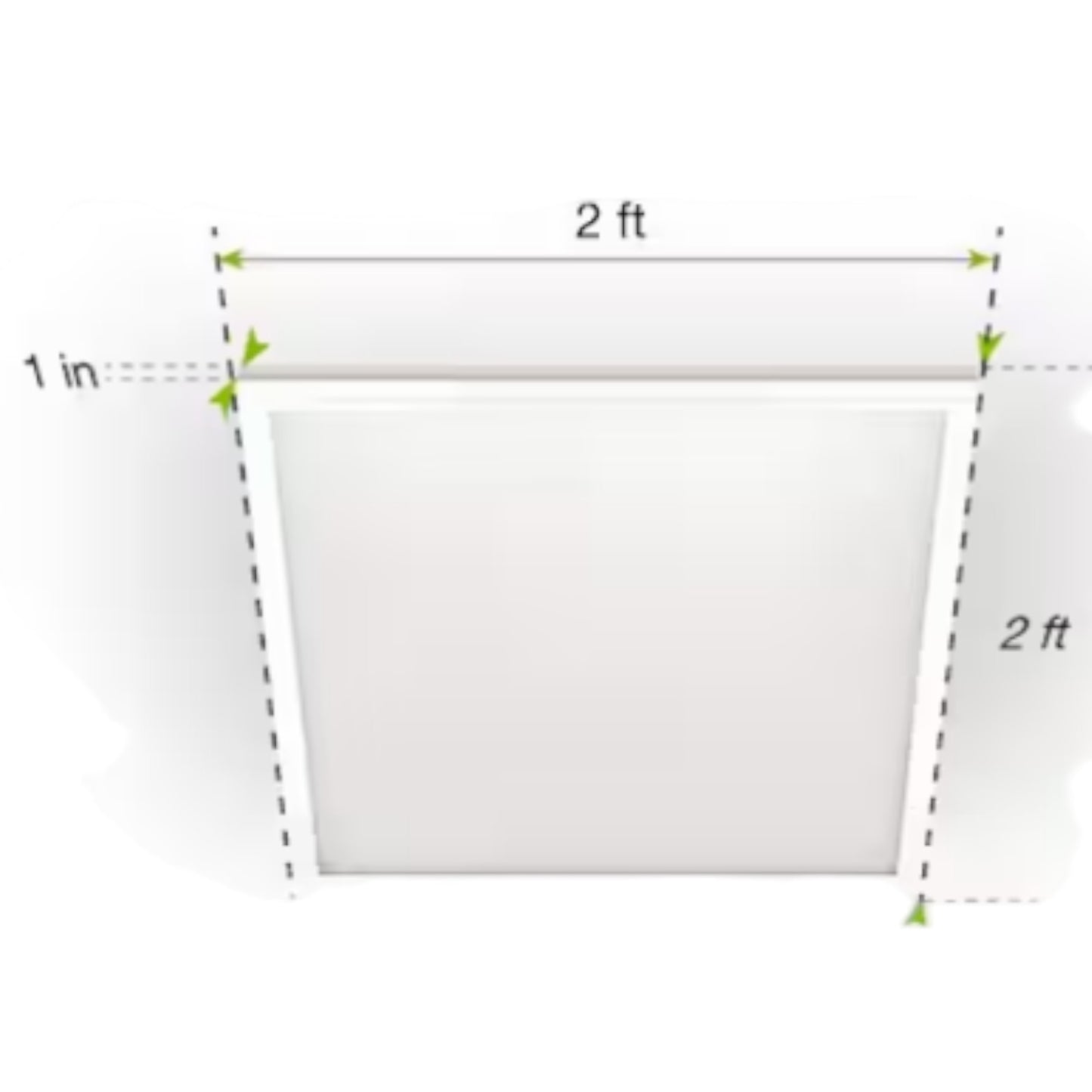 2' x 2' 4250 Lumens Non-Dimmable Integrated LED Flat Panel Ceiling Fixture 2-pac