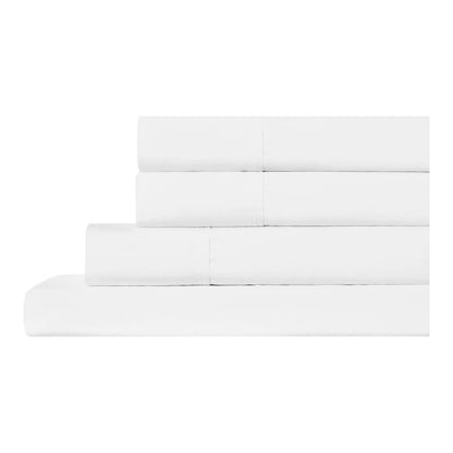 Columbia Breathable Cotton Percale 4 Piece King Size Sheet Set | 4 Color Options