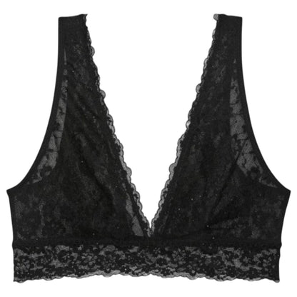 Victoria's Secret Lace Wireless Bralette, Black & twinkle, Soft Stretch Comfort